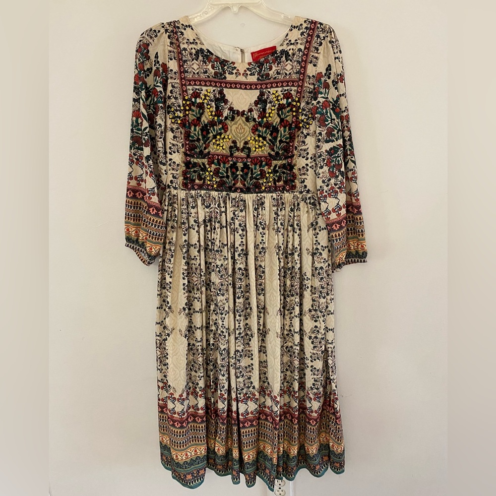 Anthropologie Bhanuni by Jyoti beaded dress